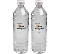 CLEARCRAFT SMOKELESS, ODOURLESS CLEAR LAMP OIL - 2 x 1 LITRE, FREE FUNNEL