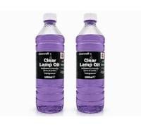 CLEARCRAFT SMOKELESS, ODOURLESS LILAC COLOURED LAMP OIL - 2 X 1 LITRE - FREE FUNNEL