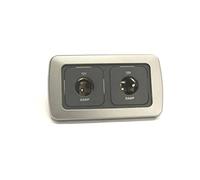 Clearcut - CBE Double Frame - 2 x 12v Socket - Flatline Silver - Campervan and Motorhome