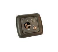 Clearcut - Matt Black Single Surround - Support Frame - 12v-TV Aerial Socket - Campervan and Motorhome