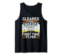 Cleared for Takeoff First Time Flyer Airline Pilot Aviation Tank Top