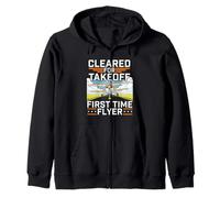 Cleared For Takeoff First Time Flyer Airline Pilot Aviation Zip Hoodie