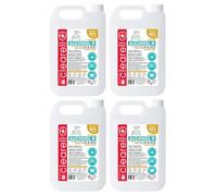 Clearell 20L | 4 x 5 Litres 80% ALCOHOL WHO Approved Formula 99.9% Antibacterial Moisturising Hand Sanitiser Liquid Rub - 5L - Certified Surgical/Medical Grade - Made in UK
