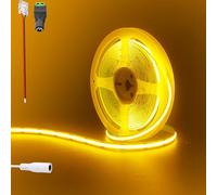 Clearhill 12V COB 480LED Strip Lights,6.56FT/2M(No Power Supply), Orange, 960LED,with 5521DC Female Connectors,8mm Width,IP20,for DIY Home Indoor Decoration