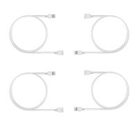 Clearhill 1m/3.28FT 4Pcs USB Male to Female Extension Cable with 2Pin 22AWG Wire,White, for USB Desk Fan, Led Strip Lights,Desk Lamp Table,DIY Repair and Other Small Power Electrical Power Supply