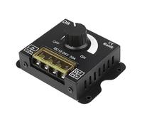 Clearhill 1Pcs LED Light Dimmer Switch,DC 12-24V Stepless Dimming Knob Adjustment, Aluminum Alloy Housing,Included Cover,PWM Controller for Single Color LED Strips,50000H Service Life