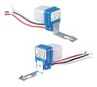 Clearhill 2 Pack Automatic Light Control Switch - Outdoor Auto On/Off Twilight Sensor for Street, Garden, and Security Lighting (AS10-12V-2P)