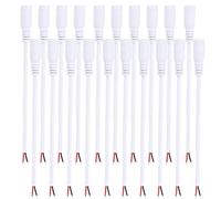 Clearhill 20Pcs 15CM/0.49FT White Female Power Pigtail Barrel Plug Connector Cable,DC 5.5mm x 2.1mm Connectors,22AWG,for Led Strips,12V 24V Power Supply Adapter,Transformer Connection.