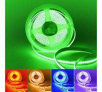 Clearhill 24V COB RGB LED Strip Light with 4Pin Connectors,8mm Width,576LEDs/M,16.4FT/5M,Color Changing Lights,No Dark Spot,IP20,for Bedroom,Home Party,Bar Decoration(NO Dimmer Controller/Adapter)