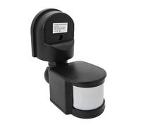 Clearhill 24V PIR Motion Detecto Sensor Switch,Wall Mounted,180° Detection Range,Waterproof,Automatic Dusk to Dawn,for backyards, garages,doorways.(Black)