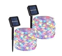 Clearhill 2Pack Solar Fairy Lights,Total 40M/131.2FT Color 400Led Solar String Lights,Cooper Wire String Lights with 8 Modes,Garden Lights Waterproof for Patio Yard Trees Christmas Wedding