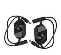 Clearhill 2Packs 12V 24V DC Rotary Dimmer Switch with 5521DC Male and Female Connectors(Black),Brightness Adjustable Controller,Manual Knob Dimmer Switch for 12V 24V LED Strips Lights.