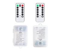 Clearhill 2Pcs 3 * 1.5V AA Battery Case Box Holder with On/Off Switch (Not Included Battery),8 Modes,USB Female Port,IP44,for 5V USB Strip Lights,Fairy String,Curtain Lights