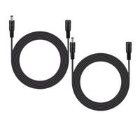 Clearhill 3m 2Pcs DC Power Extension Cable,5.5mm x 2.1mm Female to Male Power Cord for LED Strip Light,Security Camera DVR,Router, 5V 6V 9V 12V 24V DC Power Supply Adapter and More