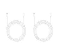 Clearhill 3m/9.84FT 2Pcs USB Male to Female Extension Cable with 2Pin 22AWG Wire,White,for USB Desk Fan, Led Strip Lights,Desk Lamp Table,DIY Repair and Other Small Power Electrical Power Supply