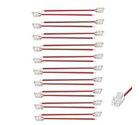 Clearhill 5mm 2Pin 20Packs COB LED Strip Connectors,Solderless Strip to Wire Connectors + 10cm Cable-Gapless Connection for 5mm Single Color COB LED Strips