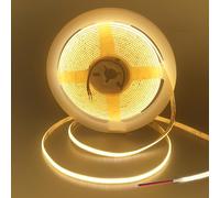 Clearhill 5V 5mm Width COB 400LED Strip Lights with Bare Wire (No Power Supply),16.4FT/5M,Warm White 3000K,400LEDs/M,CRI90,Electroplated Double-Sided Panel,7W/M,Not Waterproof,for Indoor Decoration