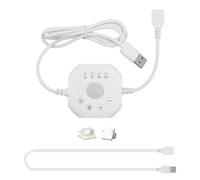 Clearhill 5V Mini Motion Sensor Switch with USB Male and Female Connectors (White),Time Delay,Brightness Dimming,Automatic Sensor Switch for Indoor DIY Lighting, Kitchen, Wardrobe,Stairway.