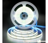 Clearhill 5V USB COB LED Strip Lights,6.56FT/2M,Cool White 6500K,320LEDs/M,8mm Width,Not Waterproof IP20,1M USB Cable,Flexible LED Tape Light for DIY Home Indoor Decoration