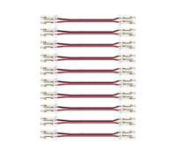 Clearhill 8mm 2Pin 10 Packs Press-in Assembly COB led Strip connectors,Ultra Slim,Double-Ended Strip to Wire with 10cm Wire Connector for Single Color 5V/12V/24V Light Strips,Transparent Terminal.