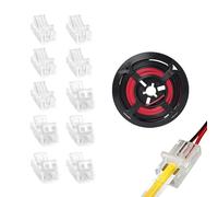 Clearhill 8mm 2Pin 15PCS Transparent Solderless LED Light Strip Connectors,Strip to Wire 10PCS + Red and Black Wire 5PCS,for Single Color 5V/12V/24V LED Strips,No Soldering Required.