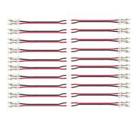 Clearhill 8mm 2Pin 20 Packs Press-in Assembly COB Led Strip Connectors,Ultra Slim,Strip to Wire Connectors + 10cm Cable for Single Color 5V/12V/24V Light Strips,Transparent Terminal,Safe Connection.