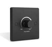 Clearhill DC 12V/24V 5A High Side PWM LED Dimmer Switch, 86mm x 86mm, Black, Stepless Dimmer for RV, Boat, Truck, Trailer Lights