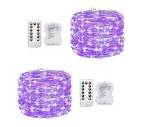 Clearhill Fairy Lights 2Pack, 32.8FT 100LED Twinkle String Lights Battery（Not Included） Operated with Remote Control, 8 Modes, Timing & Dimmable for Christmas Bedroom Indoor Outdoor Decor
