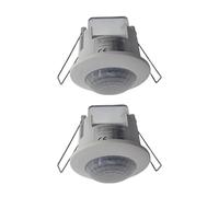 Clearhill PIR Motion Sensor 2 PCS, Ceiling Mount, Embedded Infrared Motion Detector, Occupancy Sensor, 360° Detection, 240V, Adjustable Timer and Sensitivity, Suitable for LED, Range up to 6m
