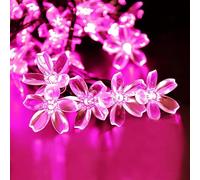 Clearhill String Light Battery and USB Powered 32FT/10M Pink 80LED Cherry Blossom String Light,Indoor/Outdoor Decoration - Ideal for Christmas, Garden, Birthday, Wedding, Party