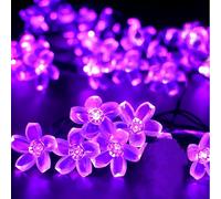 Clearhill String Light Battery and USB Powered 32FT/10M Purple 80LED Cherry Blossom String Light,Indoor/Outdoor Decoration - Ideal for Christmas, Garden, Birthday, Wedding, Party