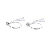 Clearhill Touch Dimmer Switch 12V-24V DC 5A, LED Brightness Controller for 17mm Mounting Hole, Stepless Dimming On/Off Touch Switch for LED Strips,2Pcs White