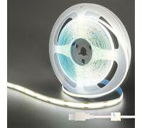 Clearhilll 2Packs 5V USB COB LED Strip Lights,6.56FT/2M,Cool White 6500K,320LEDs/M,8mm Width,Not Waterproof IP20,1M USB Cable,Flexible LED Tape Light for DIY Home Indoor Decoration