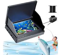 ClearHook Underwater Camera, 4.3/5″ Portable Underwater Fishing Camera, 220° Wide-Angle IR Night Vision Fish Finder, Waterproof 20/30/50M Cable Length for Lake Boat (4.3in IPS screen, 20M)