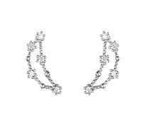 Clearine 925 Sterling Silver CZ Horoscope Zodiac Constellation Astrology Climber Stud Earrings, Capricorn Earrings for Women Girls