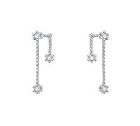 Clearine 925 Sterling Silver CZ Horoscope Zodiac Constellation Astrology Climber Stud Earrings, Taurus Earrings for Women Girls