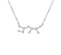 Clearine Women 925 Sterling Silver Wedding Bridal CZ Horoscope Zodiac 12 Constellation Astrology Pendant Necklace Clear April Birthstone Sagittarius
