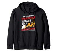Clearing snow I MAKE SNOW DISAPPEAR Snow clearing Zip Hoodie