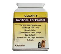 Clearit Traditional Ear Powder Fast Acting Super Effective 100g Stops Discomfort, Head Shaking, Wax, Gunk & Ear Odour