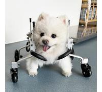 Clearlin 4-Wheel Dog Wheelchair for Small to Large Breeds, Adjustable Pet Mobility Aid, Full Support for Disabled Dogs, Size M, Enhance Mobility & Quality of Life(Size S)