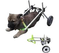 Clearlin Adjustable Small Pet Wheelchair for Dogs & Cats, Lightweight Disabled Dog Cart for Hind Leg Support & Rehabilitation, Easy to Use Walking Device(Size L)