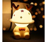 Clearlin Nursery Night Lights for Kids, Cute Nursery Lamps with 7 Colors Adjustable Touch Control, USB Rechargeable, Kawaii Decor Stuff for Teens, Children