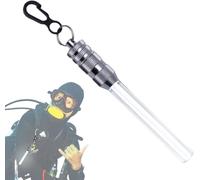 Clearlin Scuba Diving Flashlight, Bright Underwater Light with Adjustable Modes, Battery Powered Diving Warning Light, Long Burn Time, LED Scuba Light for Night Diving(White,On)