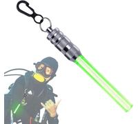 Clearlin Scuba Diving Flashlight, Bright Underwater Light with Adjustable Modes, Battery Powered Diving Warning Light, Long Burn Time, LED Scuba Light for Night Diving(Green,On)