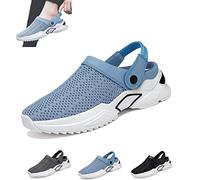 ClearloveWL Men's Orthopedic Hollow-Out Summer Sandals, Mens Mesh Breathable Sandals, Non-Slip Lightweight Orthopedic Shoes (Color : Blue, Size : 7 uk)