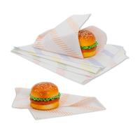 Clearly 100 Greaseproof Paper Sheets, Precut Butcher Wax Paper, Grease Proof Burger Paper Sheets for Rosating, BBQ, Baking Cookies Hot Dogs Bread Fries Food Gift Wrapping (Yellow, 32x25.5cm)