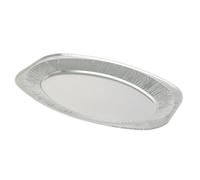 Clearly Aluminium Foil Party Platters, Large Reusable Serving Trays for Parties, BBQs, and Events, Appetizer Trays, Oven and Freezer Safe, Eco-Friendly, Recyclable Serving Platter Set (10, 55cm)