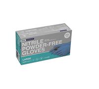 Clearly Blue Vinyl Powder-Free Latex-free Gloves, disposable gloves, Multi purpose & extra strong, Box of 100 Blue (Blue, Large)