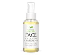 Clearly FACE, Natural Oil Cleanser and Makeup Remover | Deep Pore Cleansing Oil with Grape Seed, Vegan Squalane | Non Comedogenic, Water Free, Made in USA