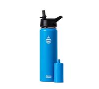 Clearly Filtered 20oz Water Bottle/Targets 220+ Contaminants/Double-Wall Insulated Stainless Steel Filtered Water Bottle BPA/BPS-Free Phthalate-Free Filters Fluoride Lead Chlorine (Blue)